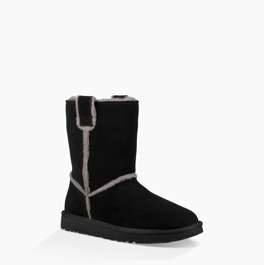 UGG Classic Short Spill Seam - Boots Dame - Svart (NO-X997)